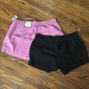 Old Navy Pink and Black Shorts Set